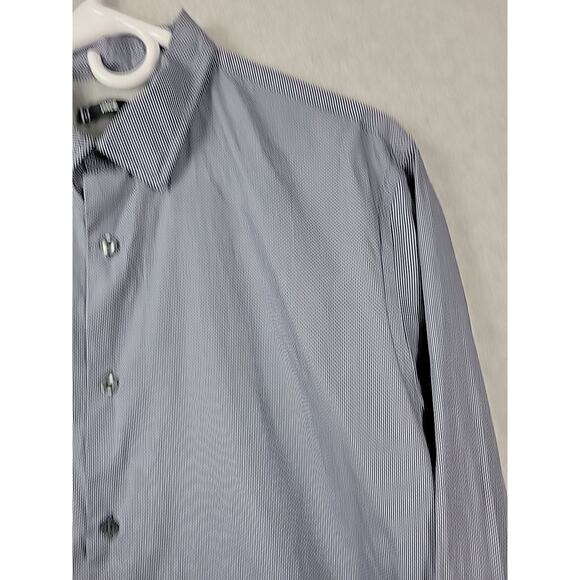 Vince 100% Cotton Blue Dot Long Sleeve Button Up Dress Shirt Men's Large - Picture 4 of 12
